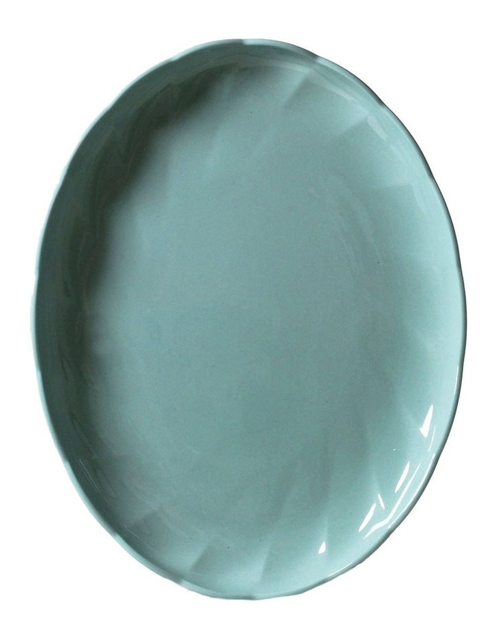 French Bazaar Oval Platter 38.5 x 30 x 4cm in Gum Leaf