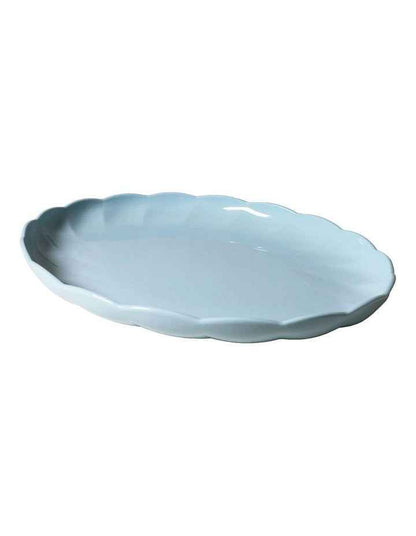 French Bazaar Oval Platter 38.5 x 30 x 4cm in Ice Blue