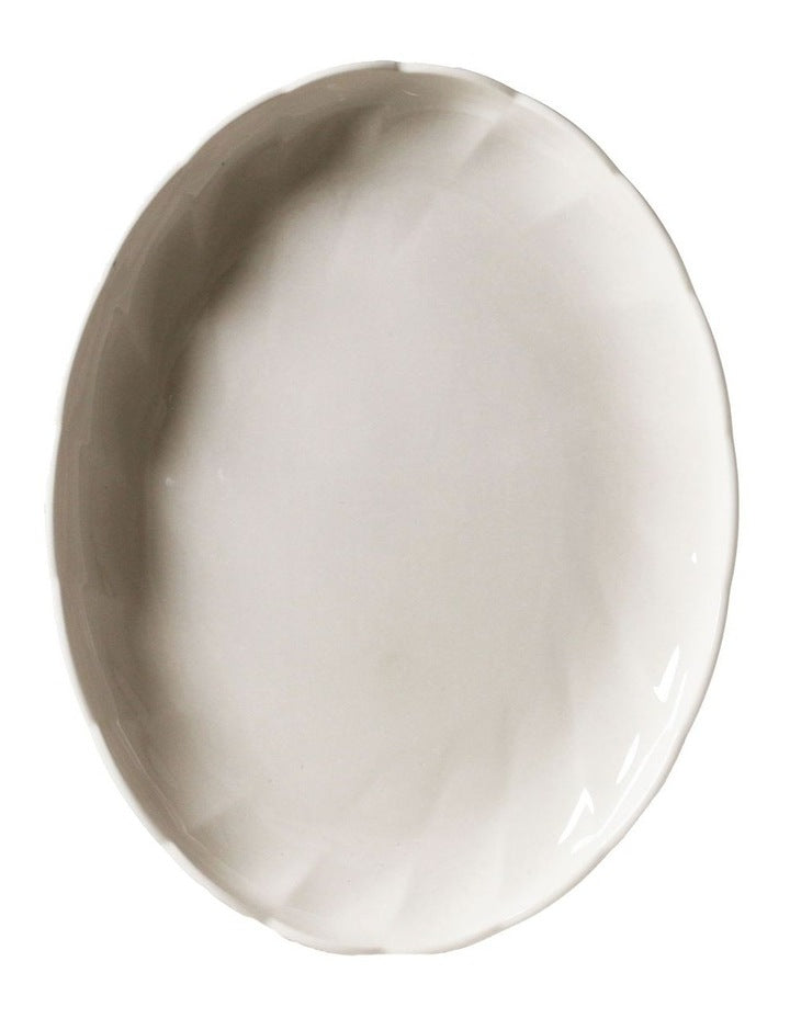 French Bazaar Oval Platter 38.5 x 30 x 4cm in White