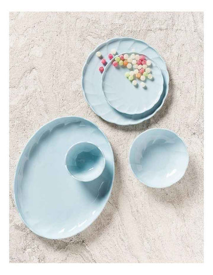 French Bazaar Dinner Plate in Ice Blue