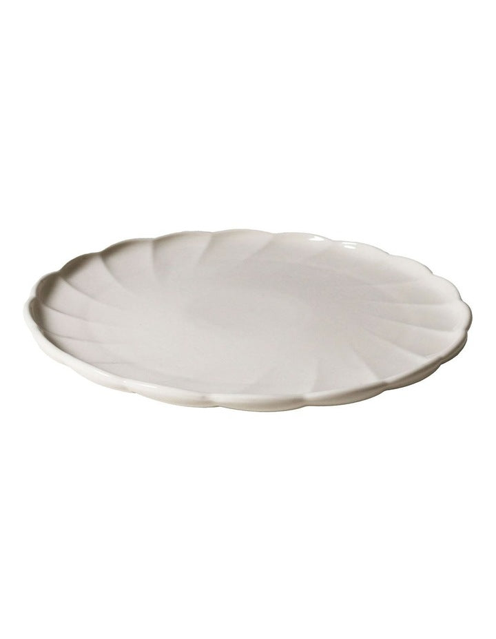 French Bazaar Dinner Plate in White