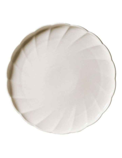 French Bazaar Dinner Plate in White