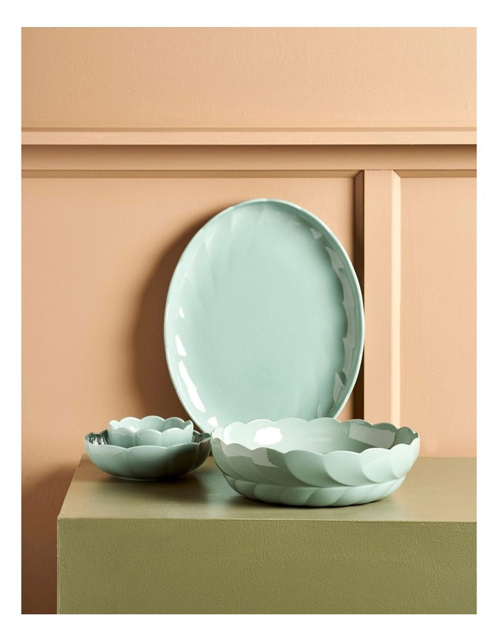 French Bazaar Side Plate in Gum Leaf