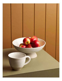 Natural Home Fruit Bowl in White Speckled