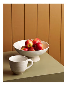 Natural Home Oversized Coffee Mug in White Speckled