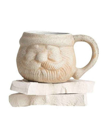Christmas Santa Mug 400ml in White Speckle