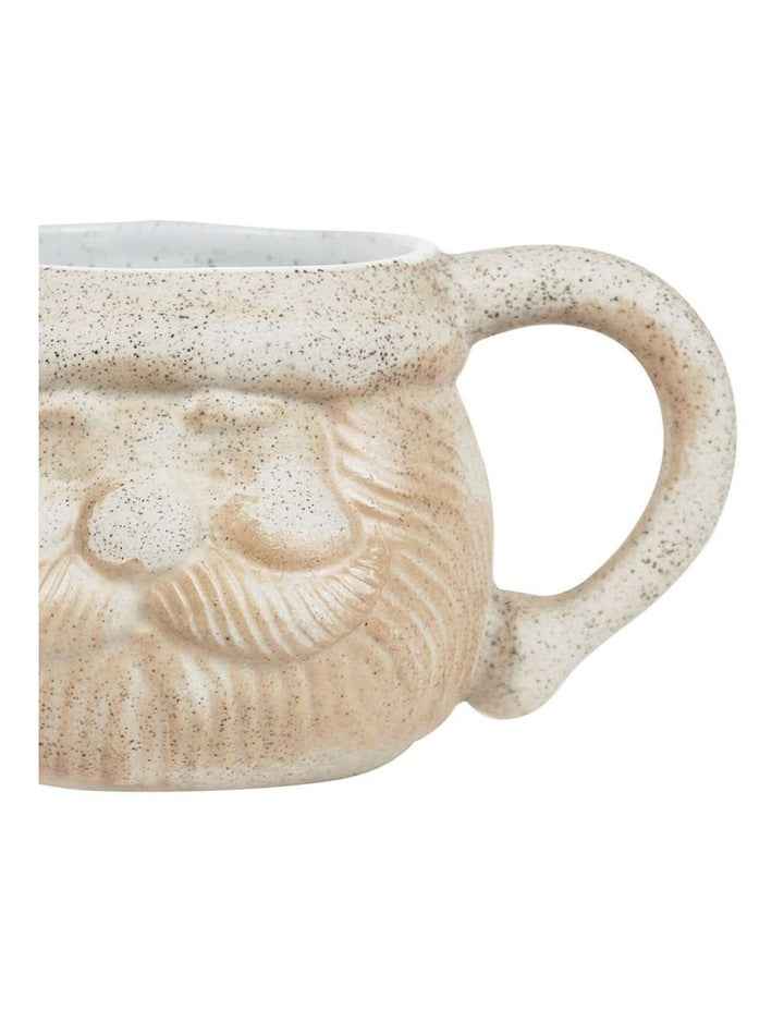 Christmas Santa Mug 400ml in White Speckle