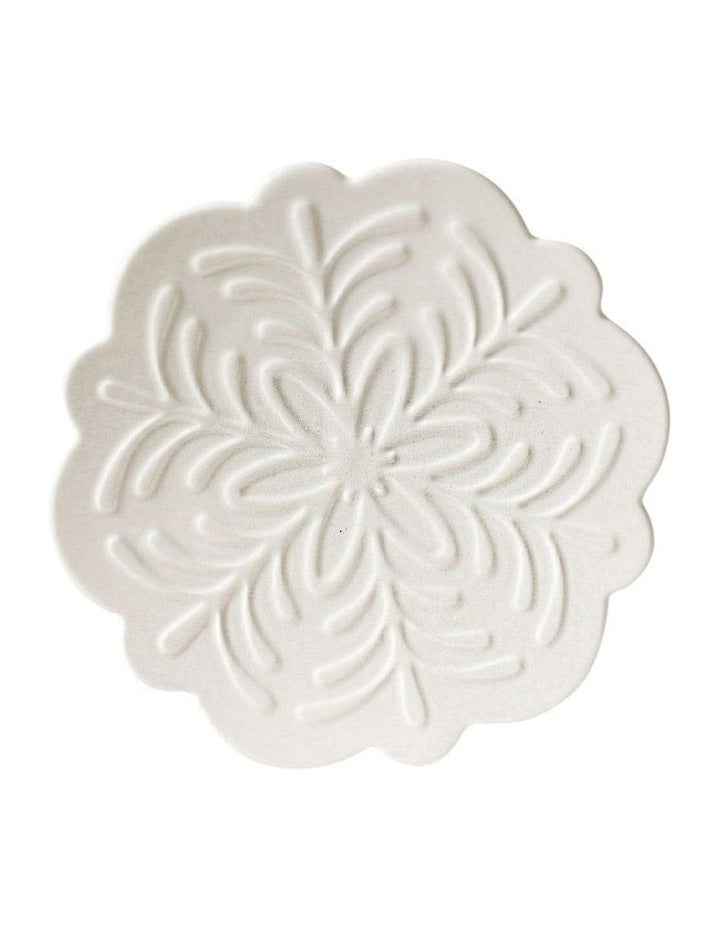 Christmas Snowflake Stellar Plate 15cm in White