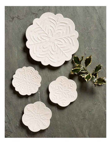 Christmas Snowflake Stellar Plate 15cm in White