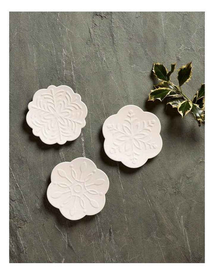 Christmas Snowflake Stellar Plate 15cm in White