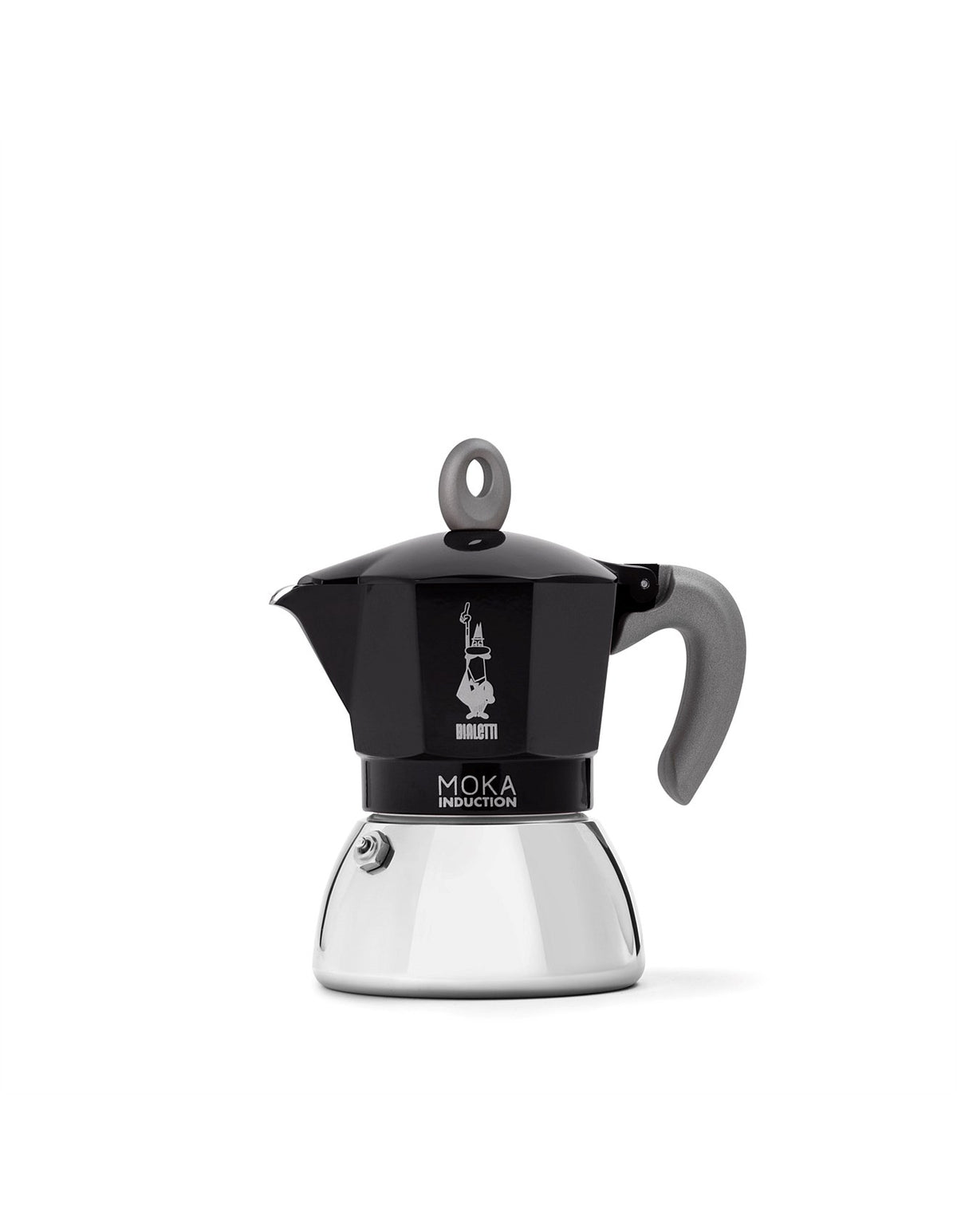 Bialetti Moka Induction Stovetop Coffee Maker 6 Cup Black