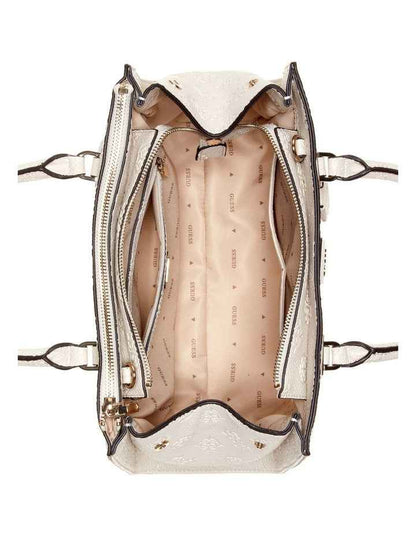 Cresida II Satchel Bag in Bone Logo