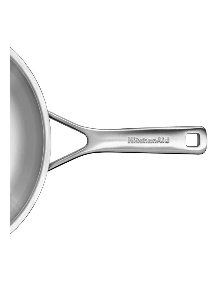 Triply Stainless Steel Frypan PFAS-free 24cm in Silver