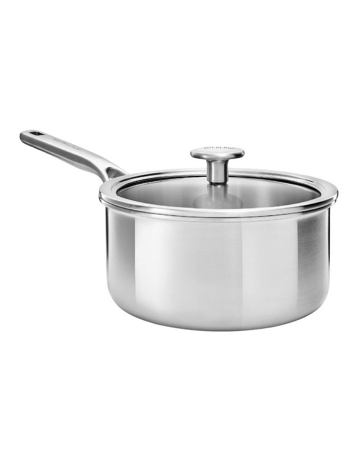 Triply Stainless Steel Saucepan 18cm/2.13L PFAS-free in Silver