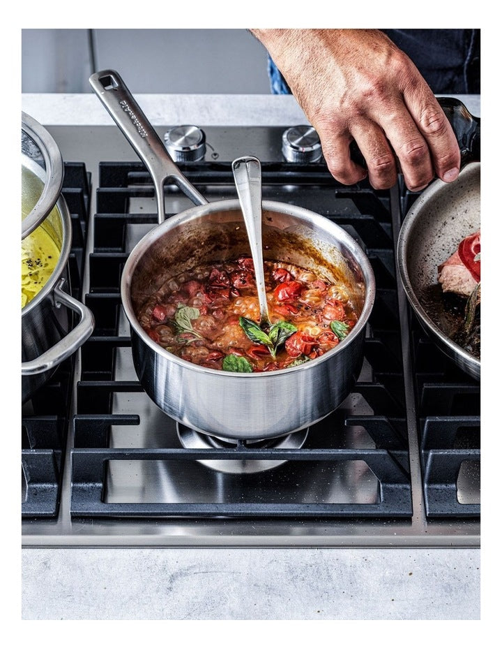 Triply Stainless Steel Saucepan 18cm/2.13L PFAS-free in Silver