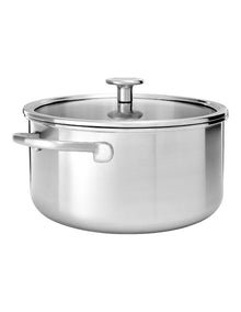 Triply Stainless Steel Casserole 24cm/4.91L in Silver