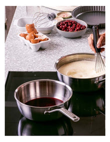 Triply Stainless Steel Open Conical Chef's Pan 20cm/2.36L in Silver