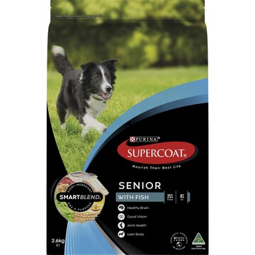 Supercoat Senior With Fish Dog Food 2.6kg
