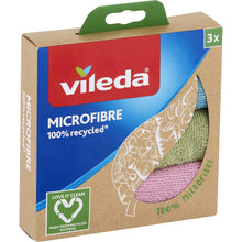 Vileda Recycled 100% Microfibre Cloth 3 Pack