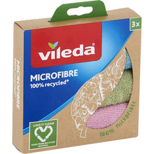 Vileda Recycled 100% Microfibre Cloth 3 pack