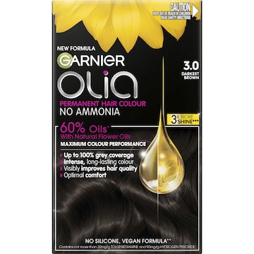 Garnier Olia Permanent Hair Colour Darkest Brown each