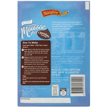 Aeroplane Lite Creamy Mousse Mix Chocolate Flavour 53g