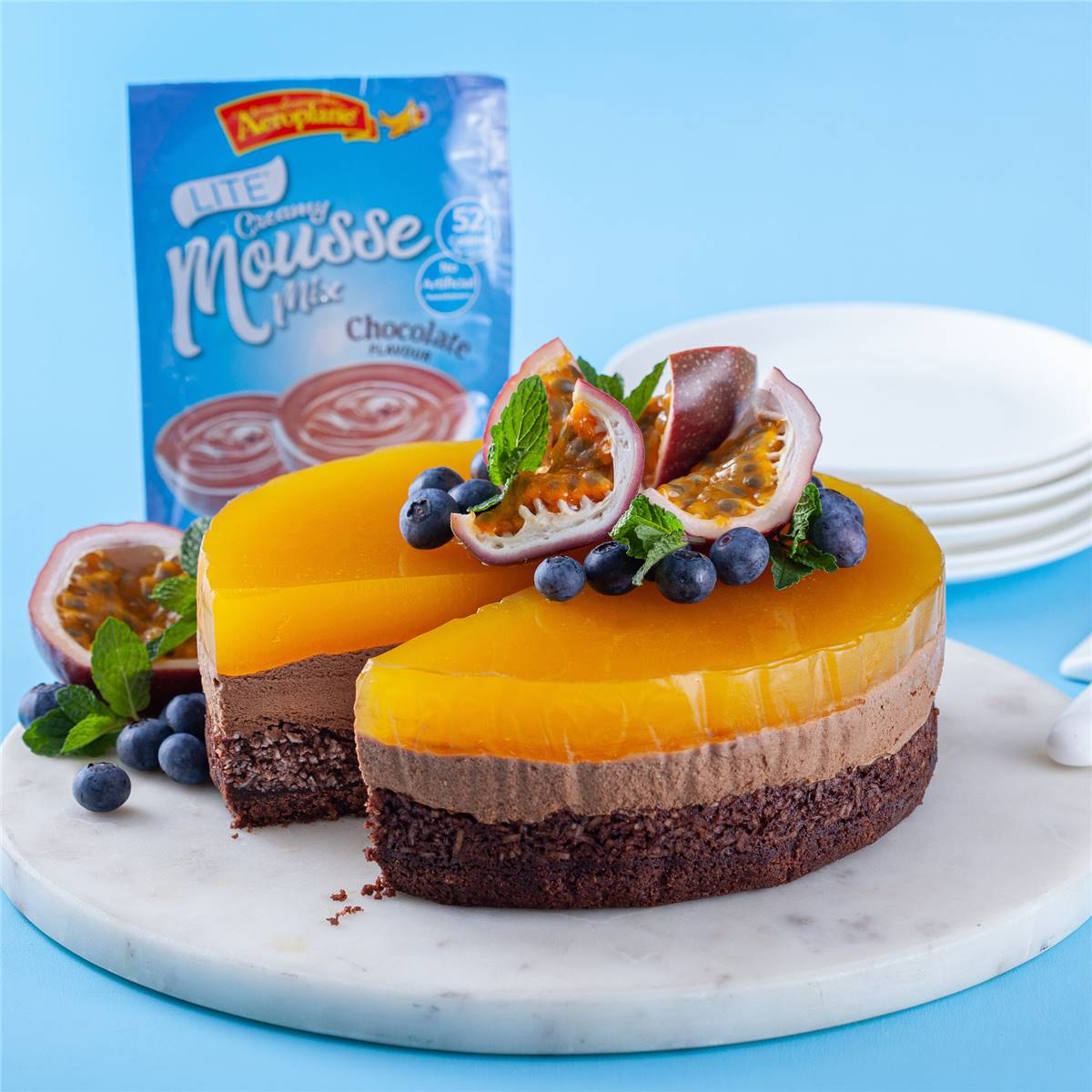 Aeroplane Lite Creamy Mousse Mix Chocolate Flavour 53g