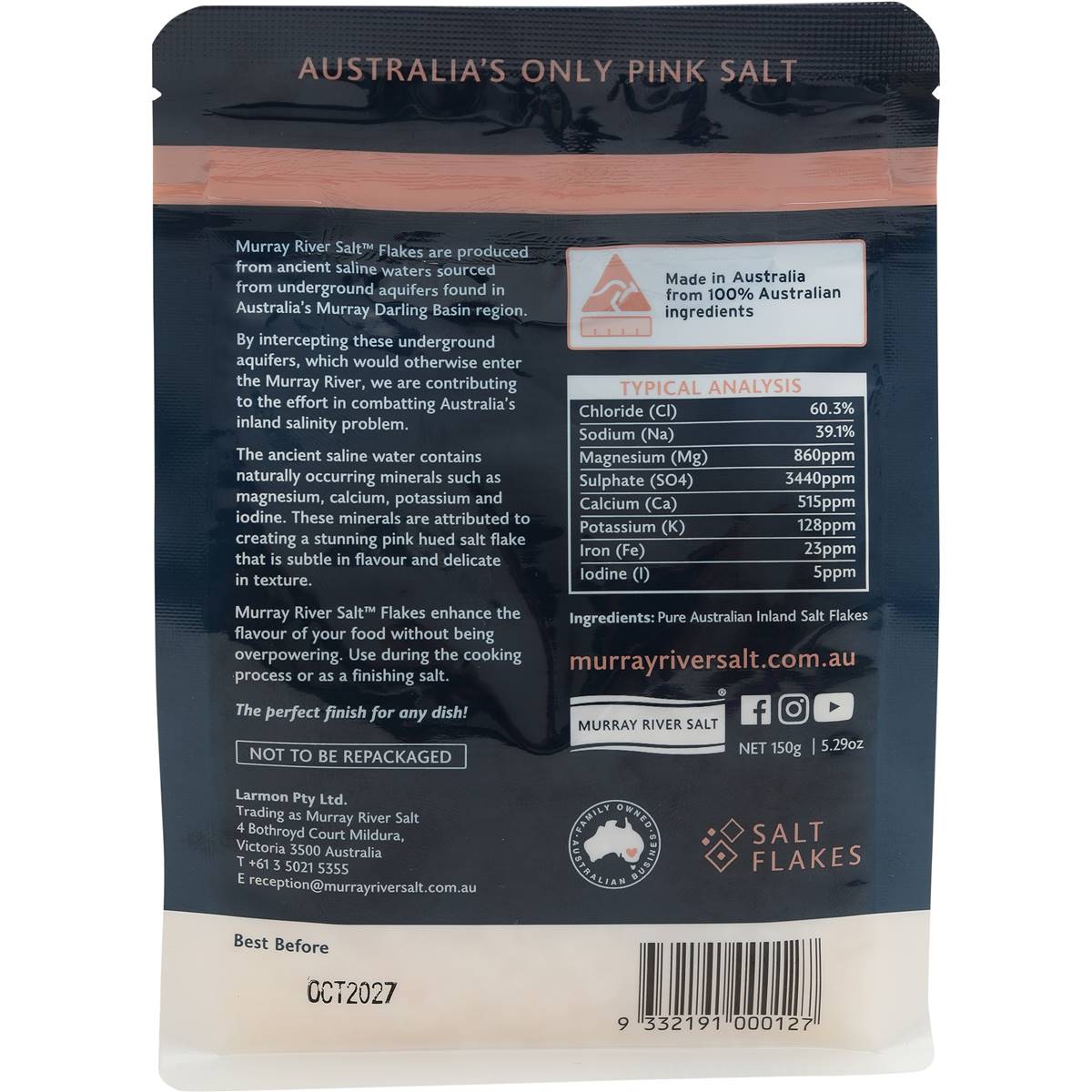 Murray River Salt Flakes 150g