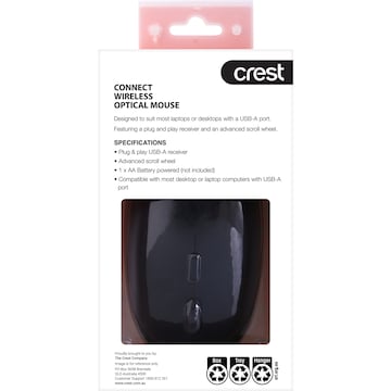 Crest Wireless Optical Mouse each