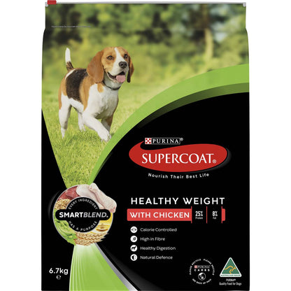 Supercoat Adult Healthy Weight Chicken Dog Food 6.7kg