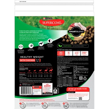Supercoat Adult Healthy Weight Chicken Dry Dog Food 6.7kg