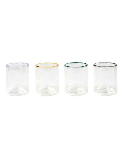 Brew Double Wall Glass 260ml Set of 4 in Clear
