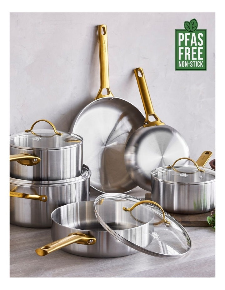 Padova Reserve Stainless Steel 6pc Cookware Set PFAS-free