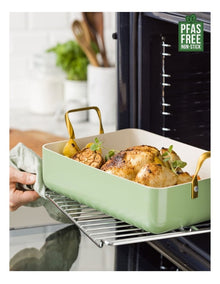Roaster 35x25.7cm PFAS-free ceramic non-stick in Sage