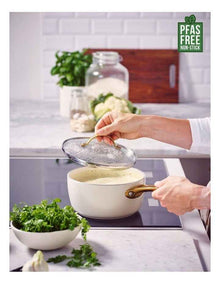 Padova Saucepan 18cm/2.01L Cream PFAS-free ceramic non-stick