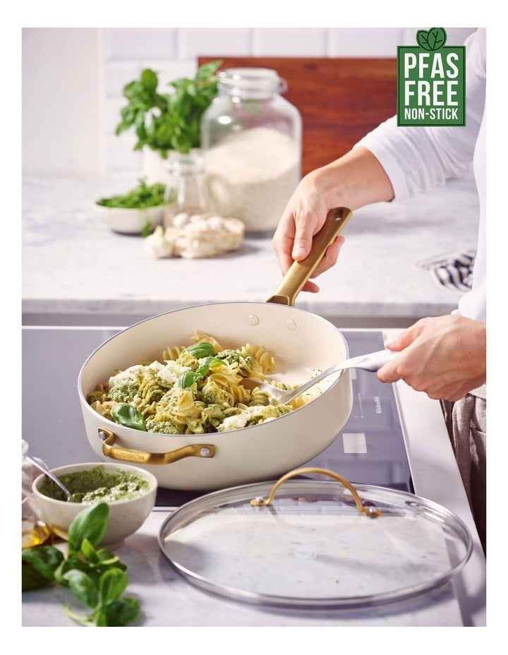 Padova Saute Pan 28cm/3.6L Cream PFAS-free ceramic non-stick