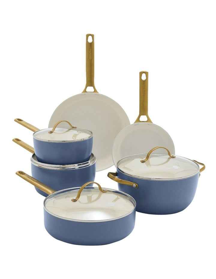 Padova 6pc Cookware set Blue Nova PFAS-Free ceramic non-stick