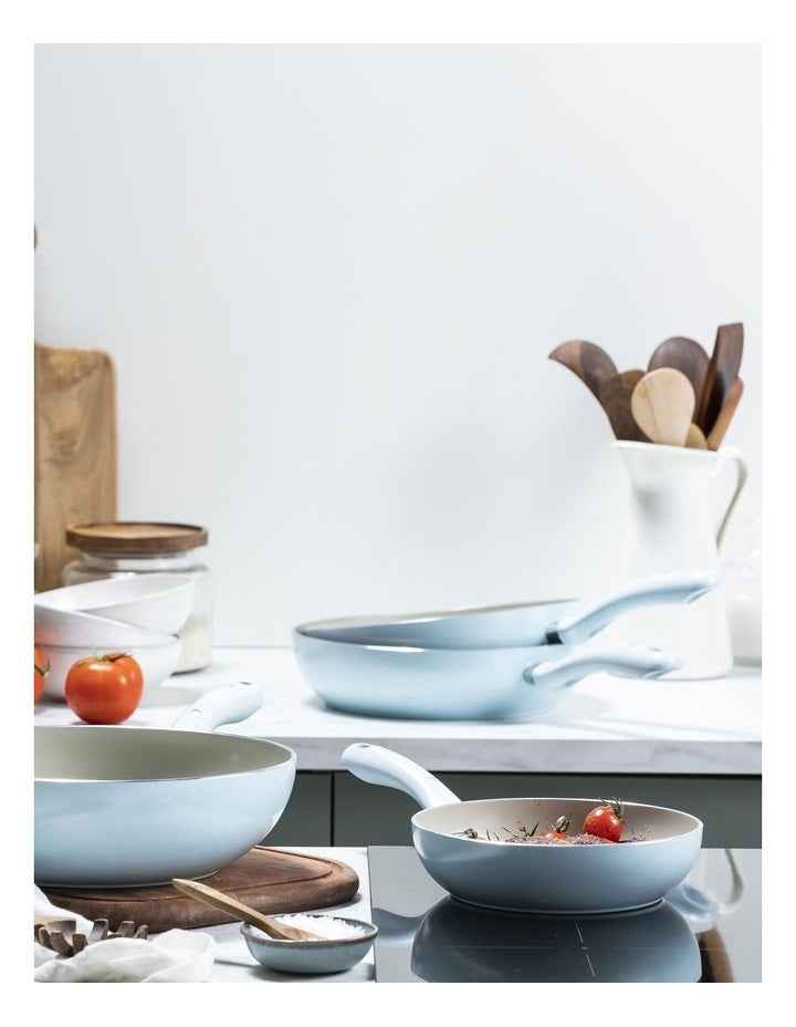 Diamond twin frypan set 20/28cm Light Blue PFAS-free ceramic non-stick