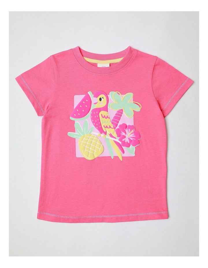 Essentials Print Tee in Pink