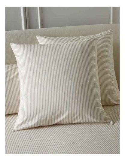 Printed Cotton Sheet Set in Natural Stripe