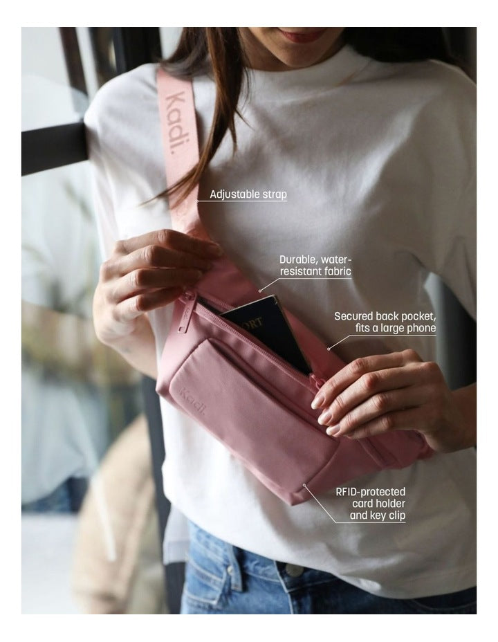 On The Go TTIK40K Belt Bag in Dusty Pink