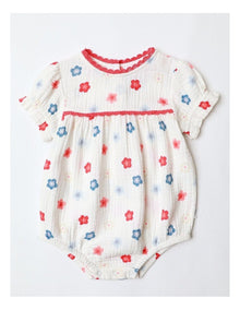 Airy Floral Bodysuit in White