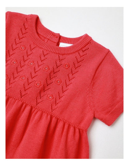 Knit Summer Dress in Coral
