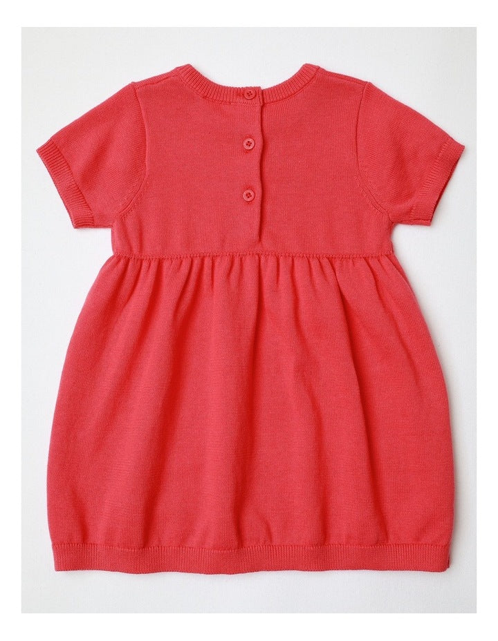 Knit Summer Dress in Coral