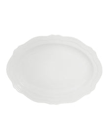 Florence Scallop Rim Oval Plate 23x17cm in White