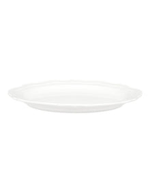 Florence Scallop Rim Oval Plate 23x17cm in White