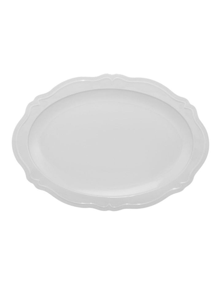 Florence Scallop Platter 35x25cm in White