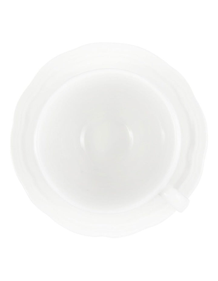 Florence Scallop Demi Cup And Saucer 90ml Set of 2 in White