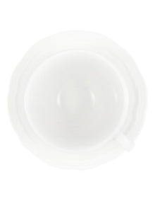 Florence Scallop Demi Cup And Saucer 90ml Set of 2 in White