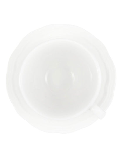 Florence Scallop Demi Cup And Saucer 90ml Set of 2 in White